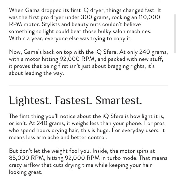 NEW! GAMA Professional iQ Sfera Hairdryer & Accessories. New! Not Even Released! - Picture 9 of 13